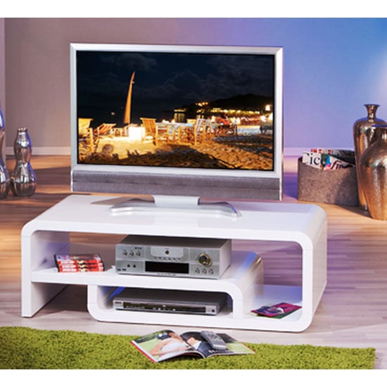 Details about Lorenzo White Gloss Tv Unit ,20800910