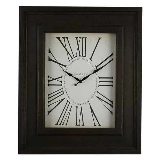 Ocrasey Rectangular Antique Style Wall Clock In Black
