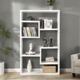 Escala Wide High Gloss Display Shelving Unit In White Furniture In Fashion 8669