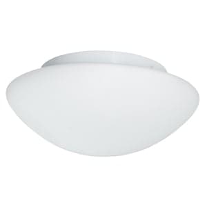 Mankato Modern Opal Glass Small Bathroom Ceiling Light In White - UK