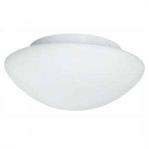 Opal White Glass Flush Fitting Bathroom Ceiling Light - UK