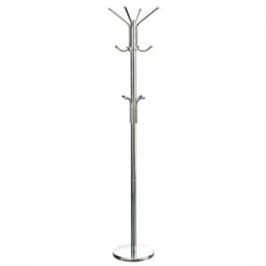 Stainless Steel Coat Stand With Round Chrome Base - UK