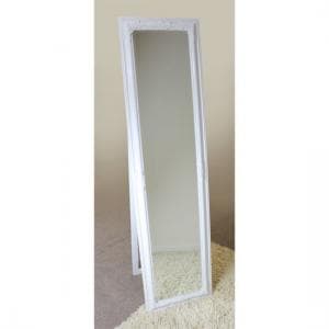 Rocco Cheval Floral White Frame Freestanding Mirror - UK