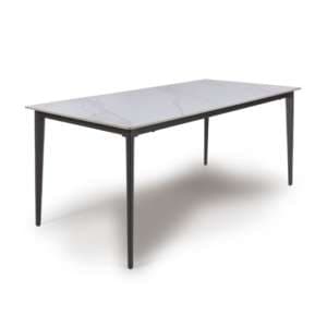 Aliso Small Sintered Stone Dining Table White Marble Effect - UK