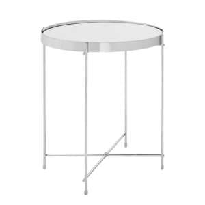 Alluras Round Small Black Glass Dining Table In Silver Frame - UK