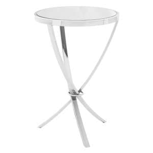 Alluras Pinched Side Table In Chrome With Mirrored Top - UK