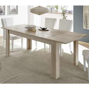 Ardent Wooden Extendable Dining Table Rectangular In Sonoma Oak - UK