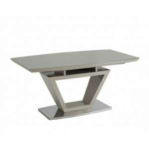 Aspin Glass Extending Dining Table In Latte - UK