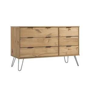 Avoch Wooden Chest Of Drawers In Waxed Pine With 6 Drawers - UK