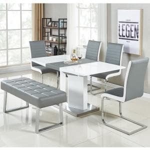 Belmonte Small Extending Dining Table Symphony Chairs And Bench - UK