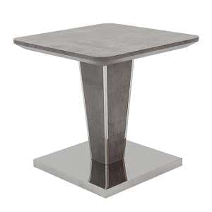 Bette Wooden Lamp Table In Light Grey Concrete Effect - UK
