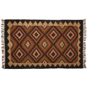 Botin Large Fabric Upholstred Aztec Rug In Multi-Colour - UK