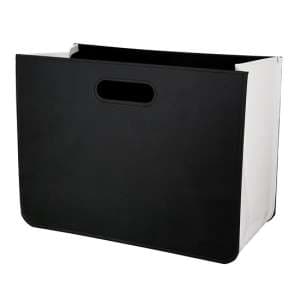 Brooklyn Synthetic Leather Magazine Rack In Black And White - UK