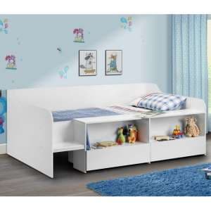 Sancha Low Sleeper Children Bed In White With 2 Drawers - UK