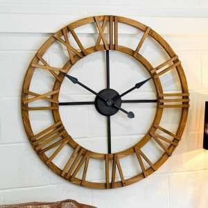 Cayman Wooden Clock With Roman Numerals - UK