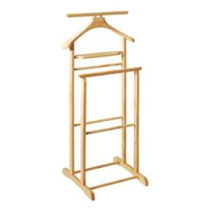Clarkdale Wooden Valet Stand In Natural - UK