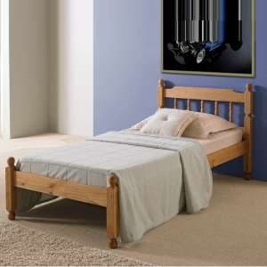 Coleton Spindle Wooden Single Bed In Waxed Pine - UK