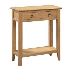 Callia Console Table In Oak With 2 Drawers - UK