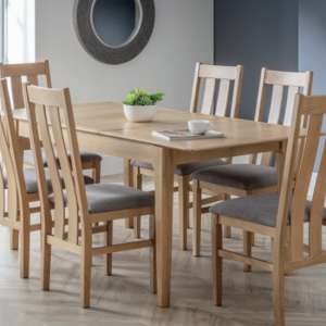 Callia Wooden Extending Dining Table In Oak - UK
