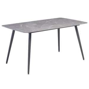 Coveta Grey Ceramic Dining Table With Grey Legs - UK