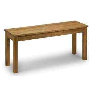 Calliope Wooden Dining Bench In Oiled Oak Finish - UK