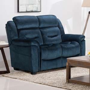 Darley Upholstered Fabric 2 Seater Sofa In Blue - UK