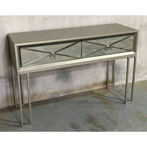 Diama Wooden Console Table In Vintage Champagne - UK