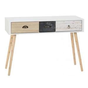 Noein Console Table In White And Distressed Effect - UK