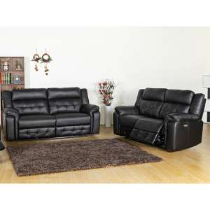 Essen Electric Leather Recliner 3+2 Sofa Set In Black - UK