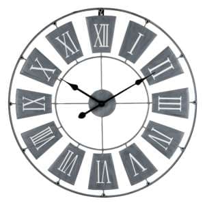 Givoa Small Metal Contemporary Wall Clock In Grey - UK