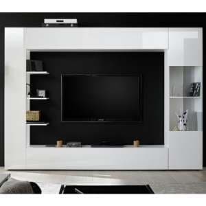 Halcyon Large Entertainment Unit In White High Gloss - UK