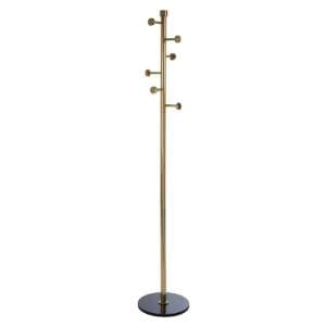 Hawkon Metal Coat Stand In Black And Antique Brass - UK