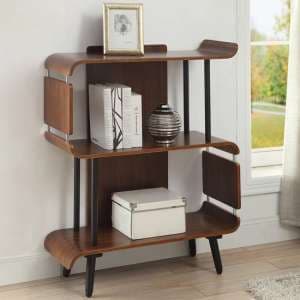 Hector Contemporary Wooden Bookcase In Walnut - UK
