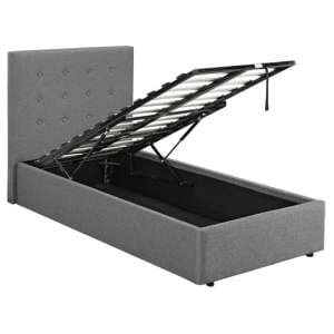 Lacer Plus Fabric Single Bed In Grey - UK
