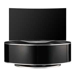 Lanza High Gloss TV Stand With Push Release Doors In Black - UK
