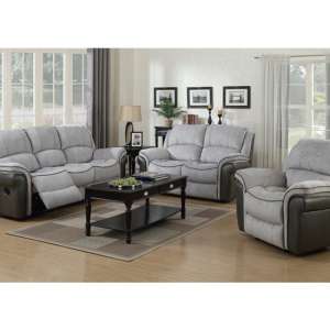 Lerna Fusion 3 Seater Sofa And 2 Seater Sofa Suite In Grey - UK