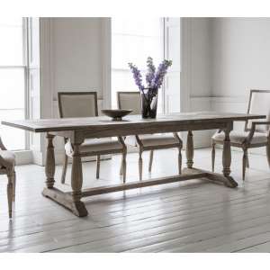 Mestiza Rectangular Wooden Extending Dining Table In Natural - UK