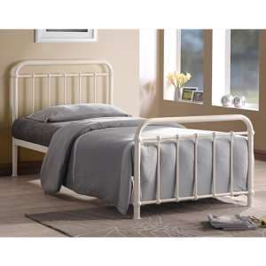 Miami Victorian Style Metal Single Bed In Ivory - UK