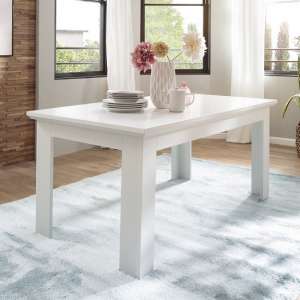 Moreno Wooden Extendable Dining Table In White - UK