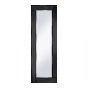 Bevelled Black 120X40 Narrow Wall Mirror - UK