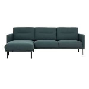 Nexa Fabric Left Handed Corner  Sofa In Dark Green And Black Leg - UK