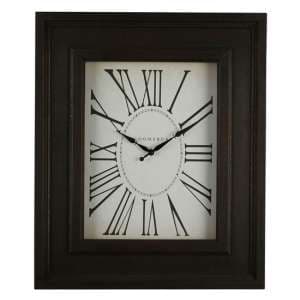 Ocrasey Rectangular Antique Style Wall Clock In Black - UK