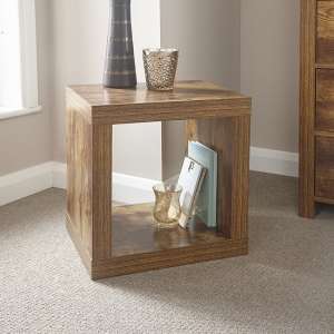 Jawcraig Contemporary Wooden Square End Table - UK