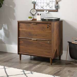 Palais Wooden Filing Cabinet In Walnut With 2 Drawers - UK
