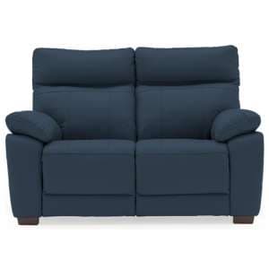 Posit Leather 2 Seater Sofa In Indigo Blue - UK