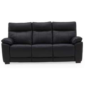 Posit Leather 3 Seater Sofa In Black - UK