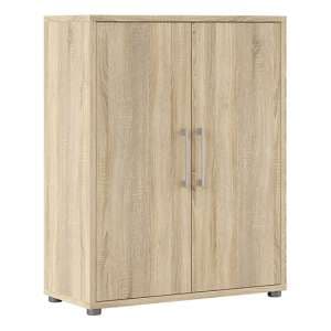 Prax 2 Doors 2 Shelves Office Storage Cabinet In Oak - UK