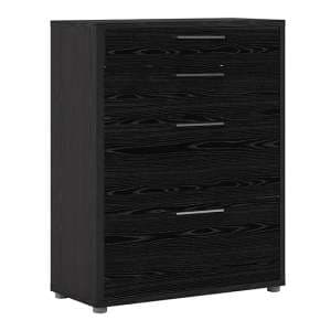 Prax 4 Drawers 2 Shelves Office Storage Cabinet In Black - UK