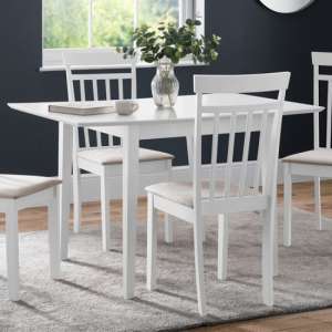 Ranee Extending Wooden Dining Table In White - UK