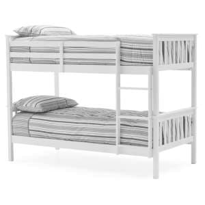 Selex Wooden Bunk Bed In White - UK